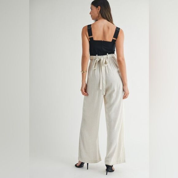 Claire’s Cream Wide-Leg Pant Jumpsuit - Picture 15 of 16
